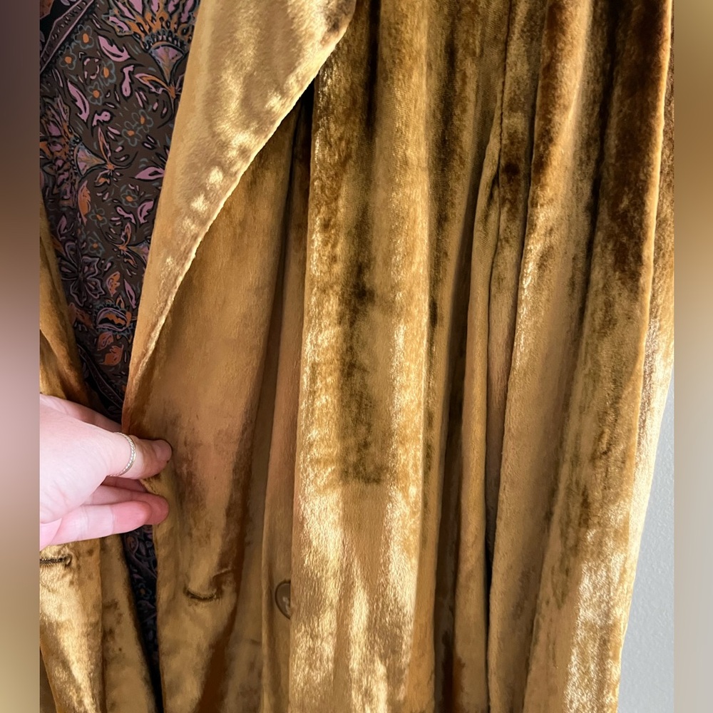 RARE* free people sienna crushed velvet duster - Picture 10 of 13